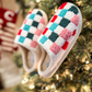 SUGAR PLUM FAIRY CHECKERED SUPER SOFT SLIPPERS