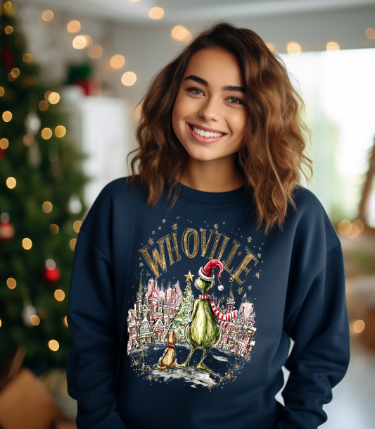 HANDDRAWN GRINCH & MAX - SWEATSHIRT OPTIONS