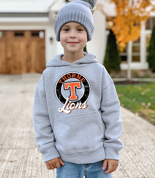YOUTH THORNE LIONS DISTRESSED CIRCLE  - TODDLER & YOUTH SWEATSHIRT OPTIONS