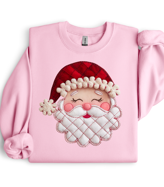 FAUX QUILTED SANTA - SWEATSHIRT OPTIONS