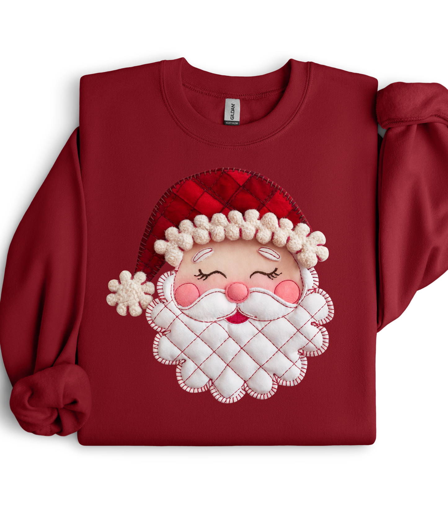 FAUX QUILTED SANTA - SWEATSHIRT OPTIONS