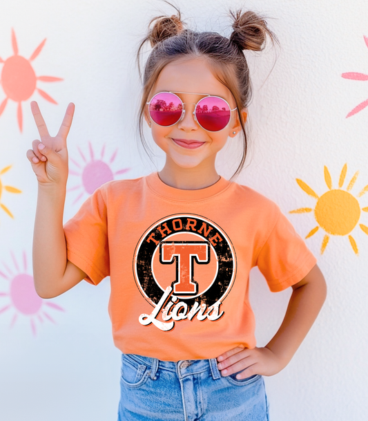 YOUTH THORNE LIONS DISTRESSED CIRCLE  - TODDLER & YOUTH TEES