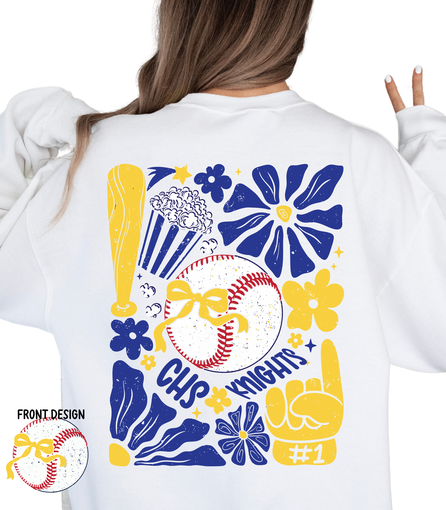 CUSTOM BOHO FLORAL BASEBALL FRONT & BACK - PJ EXCLUSIVE - MULTIPLE STYLES