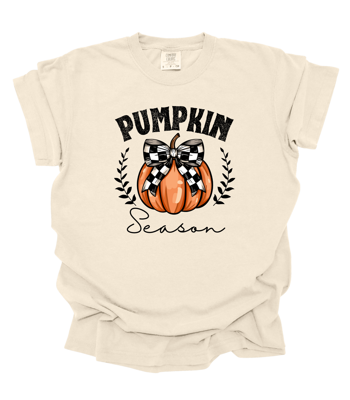 PUMPKIN SEASON CHECKERED BOW