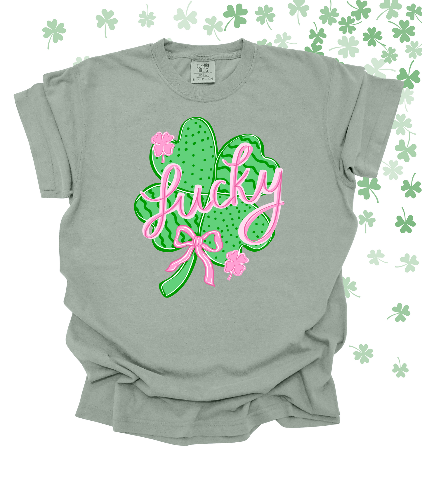 PRETTY IN PINK LUCKY - TEE/CREW