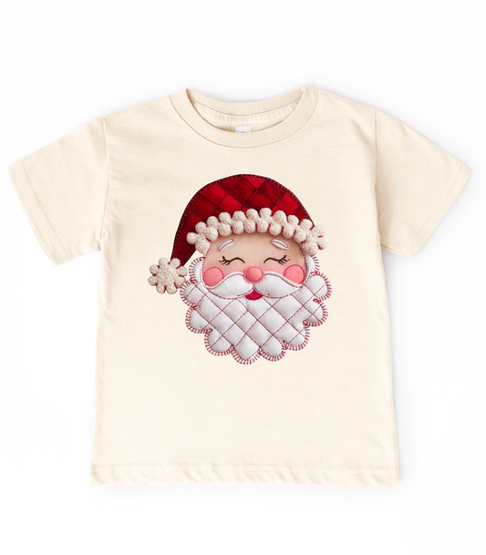 YOUTH FAUX QUILTED SANTA - TODDLER & YOUTH TEES