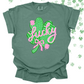 PRETTY IN PINK LUCKY - TEE/CREW