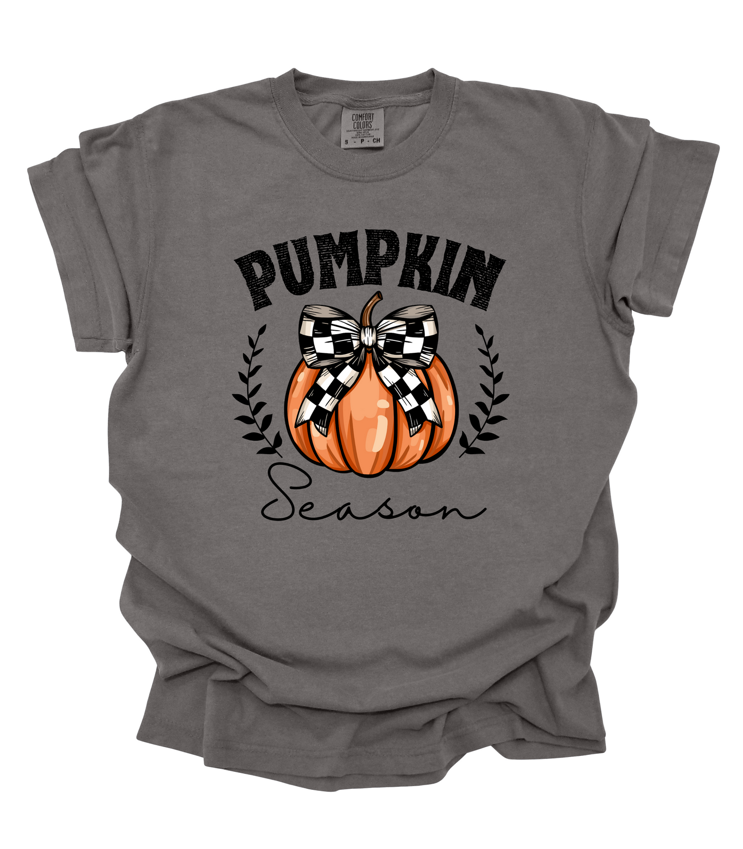 PUMPKIN SEASON CHECKERED BOW