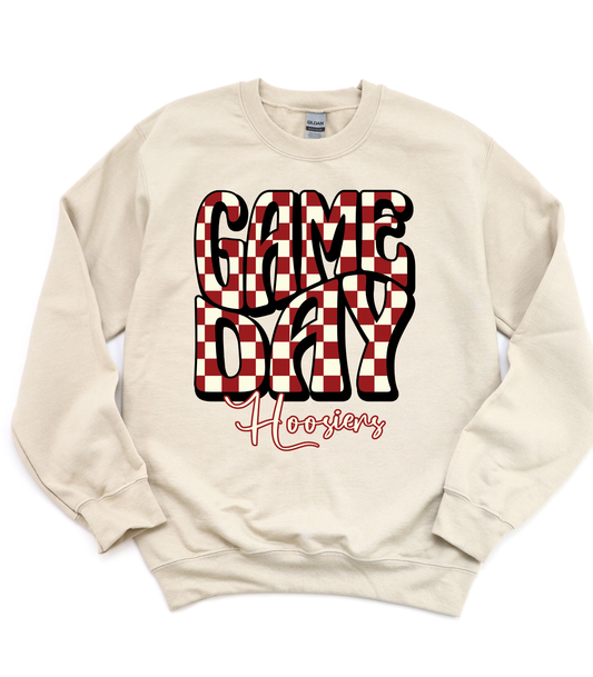 CHECKERED HOOSIER GAME DAY - SWEATSHIRTS + TEES
