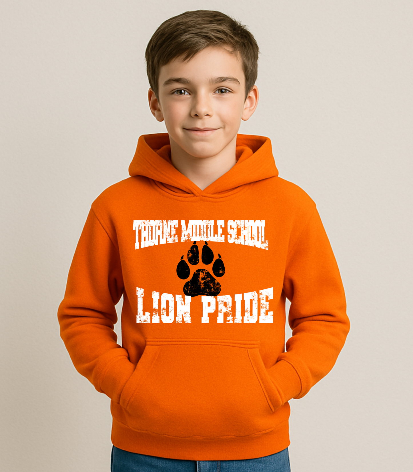 YOUTH THORNE MS DISTRESSED LION PRIDE  - TODDLER & YOUTH SWEATSHIRT OPTIONS