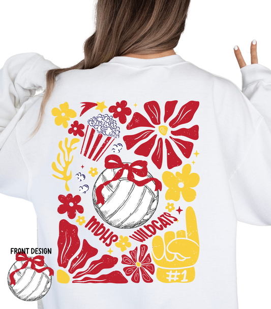 CUSTOM BOHO FLORAL VOLLEYBALL FRONT & BACK - PJ EXCLUSIVE - MULTIPLE STYLES