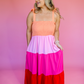 MEET ME IN PARADISE COLOR BLOCK MAXI DRESS - LAST ONE