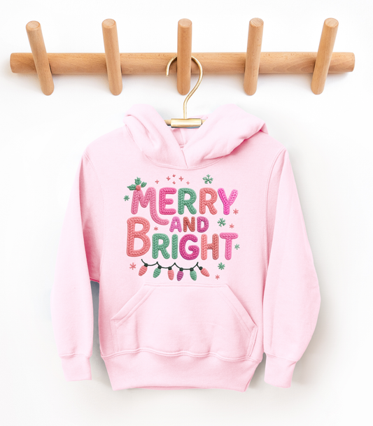 YOUTH FAUX YARN PASTEL MERRY + BRIGHT - TODDLER & YOUTH SWEATSHIRT OPTIONS