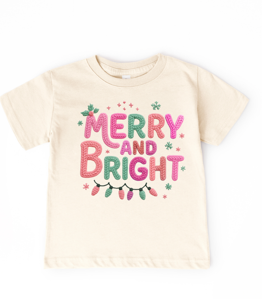 YOUTH FAUX YARN PASTEL MERRY + BRIGHT - TODDLER & YOUTH TEES