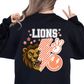 THORNE FRONT + BACK LIONS BLOCK (orange T front)  - SWEATSHIRT OPTIONS