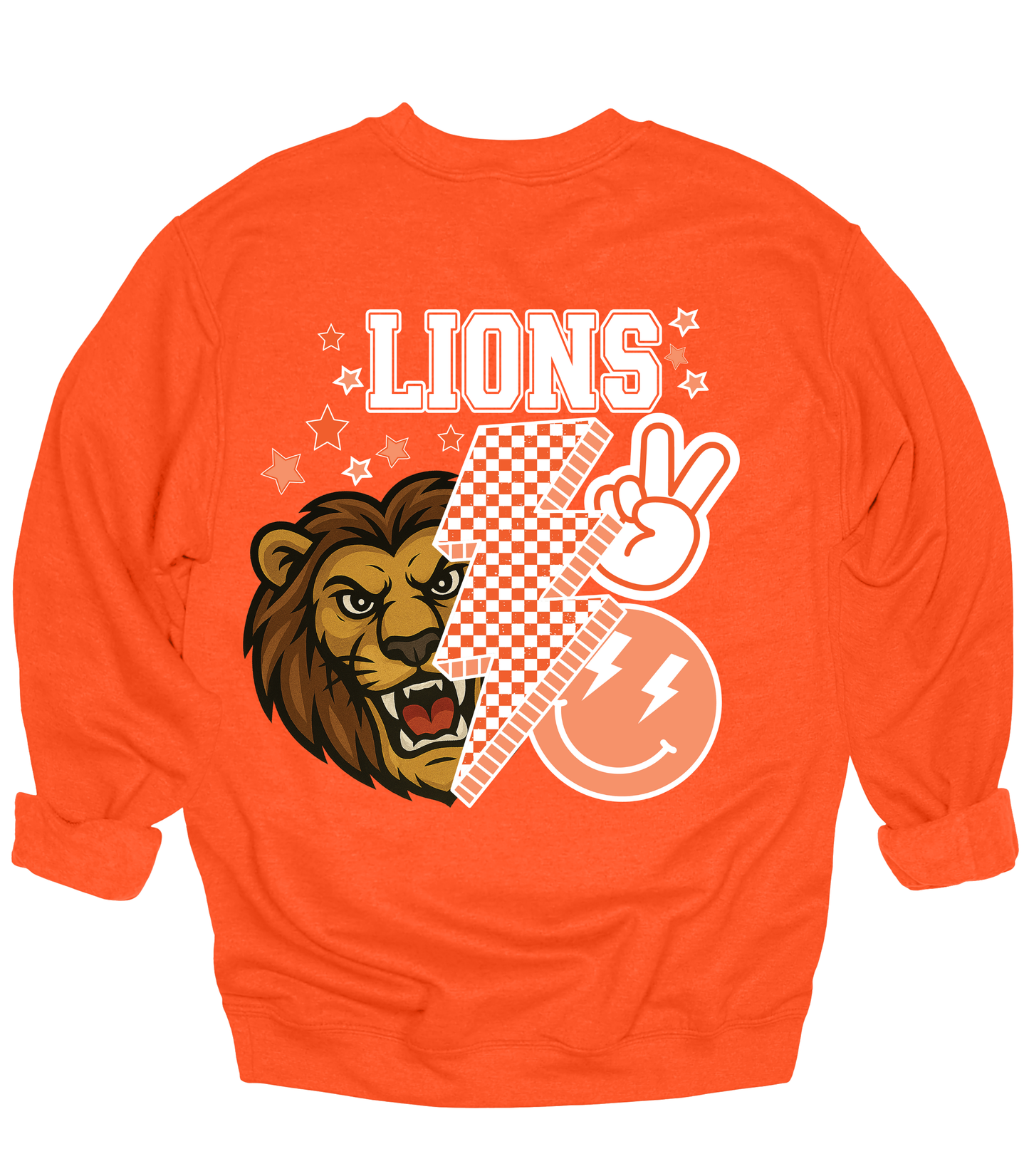 THORNE FRONT + BACK LIONS BLOCK (white T front)  - SWEATSHIRT OPTIONS