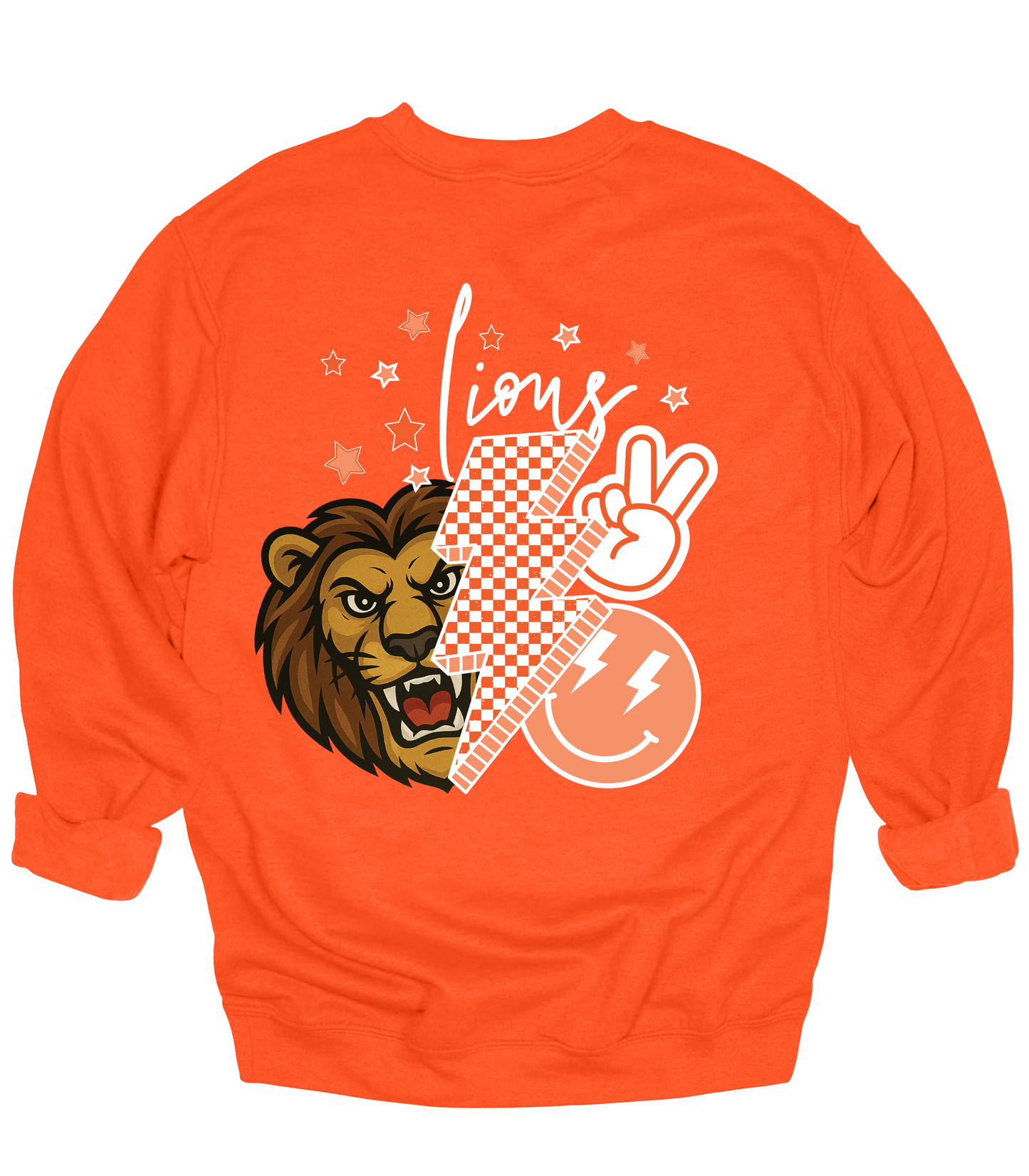 THORNE FRONT + BACK LIONS SCRIPT (white T front)  - SWEATSHIRT OPTIONS