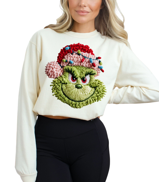 FAUX YARN GRINCH - TEES + LONG SLEEVE TEES