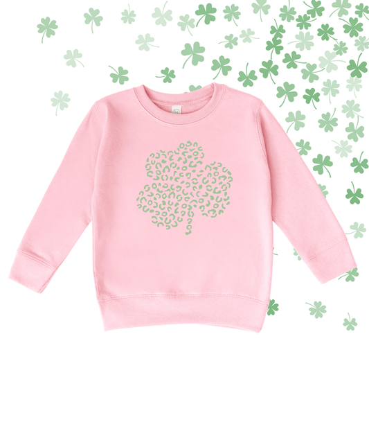 LEOPARD CLOVER TEE/CREW - TODDLER/YOUTH