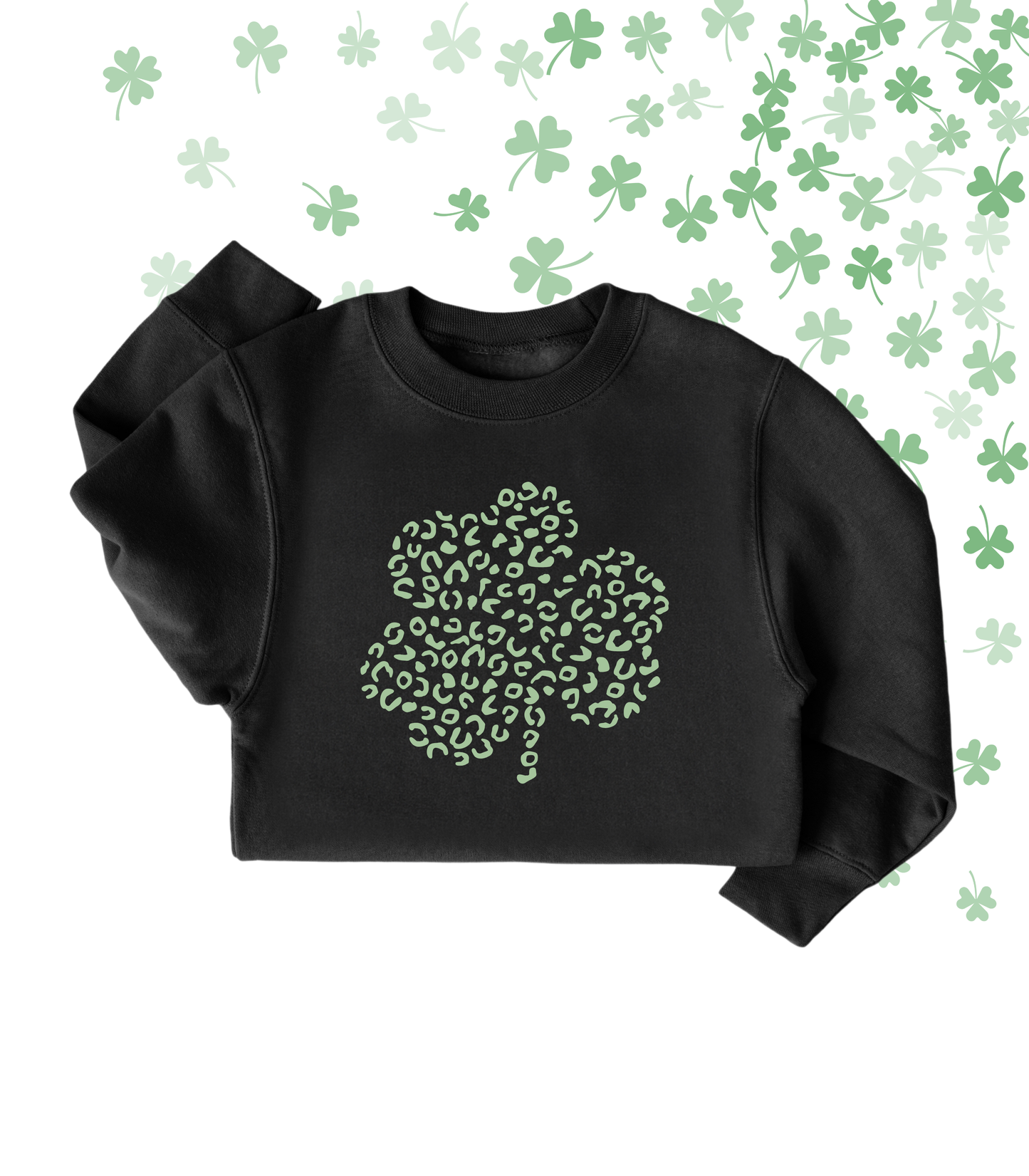 LEOPARD CLOVER TEE/CREW - TODDLER/YOUTH