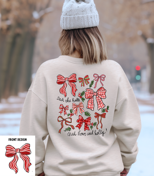 DECK THE HALLS FRONT+BACK - SWEATSHIRT OPTIONS