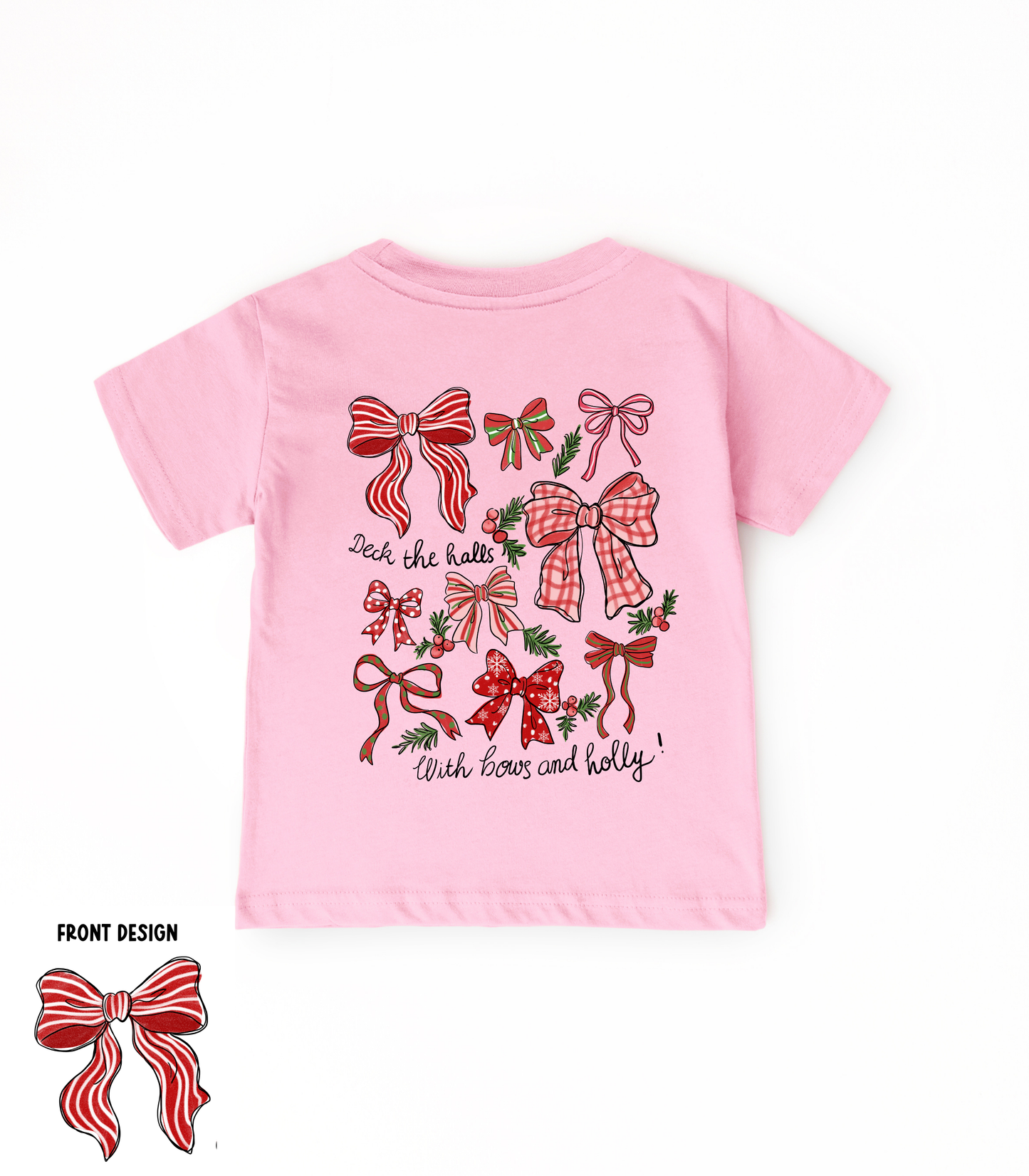 YOUTH DECK THE HALLS FRONT+BACK - TODDLER & YOUTH TEES