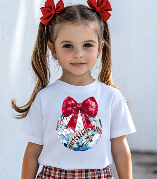 DISCO TIME BASEBALL BOW - MULTIPLE STYLES - TODDLER/YOUTH