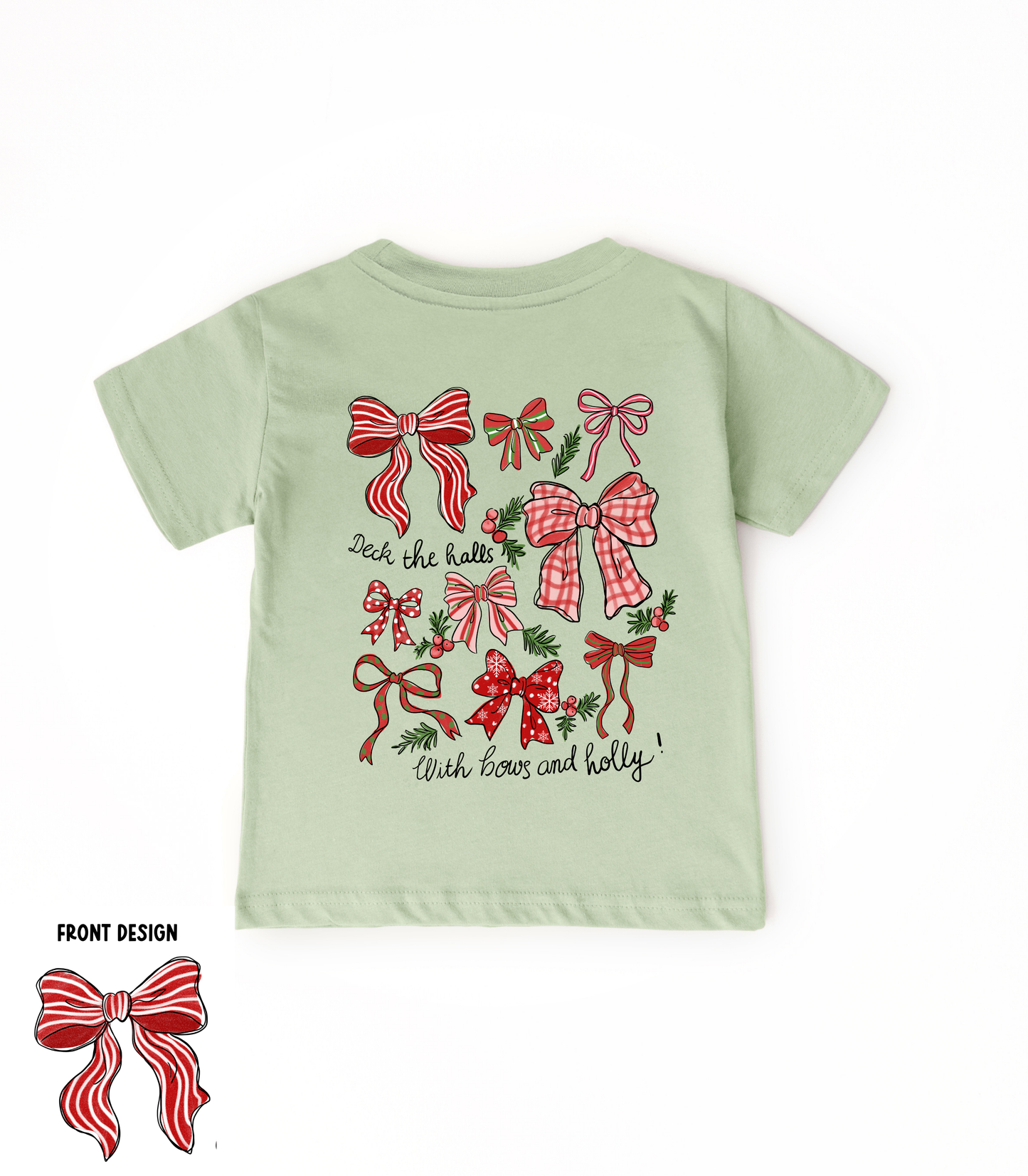 YOUTH DECK THE HALLS FRONT+BACK - TODDLER & YOUTH TEES