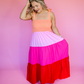 MEET ME IN PARADISE COLOR BLOCK MAXI DRESS - LAST ONE