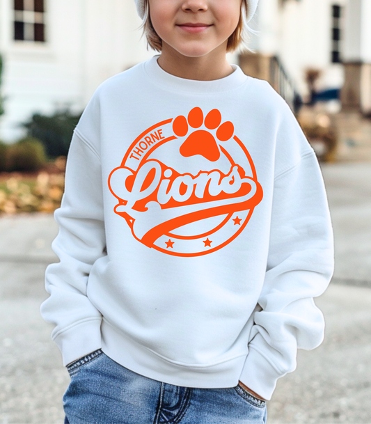 YOUTH THORNE LIONS CIRCLE PAW - TODDLER & YOUTH SWEATSHIRT OPTIONS