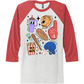 BASEBALL CARTOON COLLAGE TEE OPTIONS