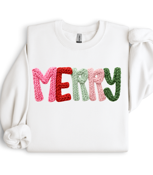 FAUX YARN MERRY - SWEATSHIRT OPTIONS
