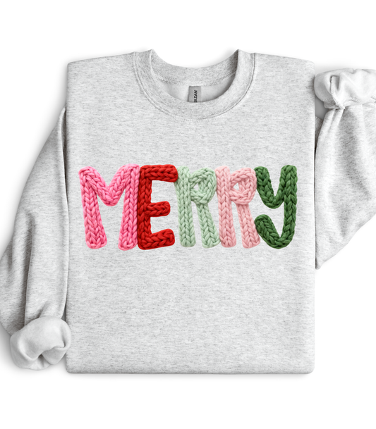 FAUX YARN MERRY - SWEATSHIRT OPTIONS