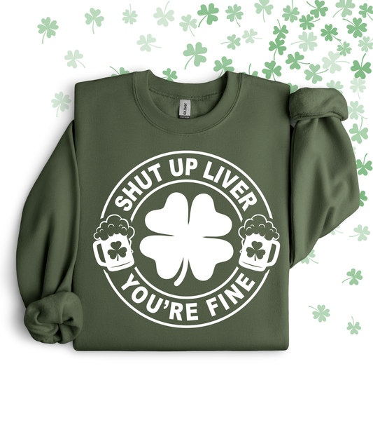 SHUT UP LIVER TEE/CREW