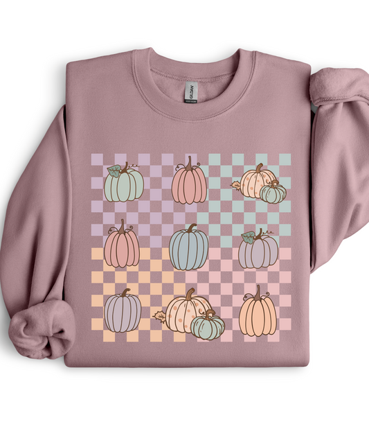 PASTEL PUMPKINS CHECKERED