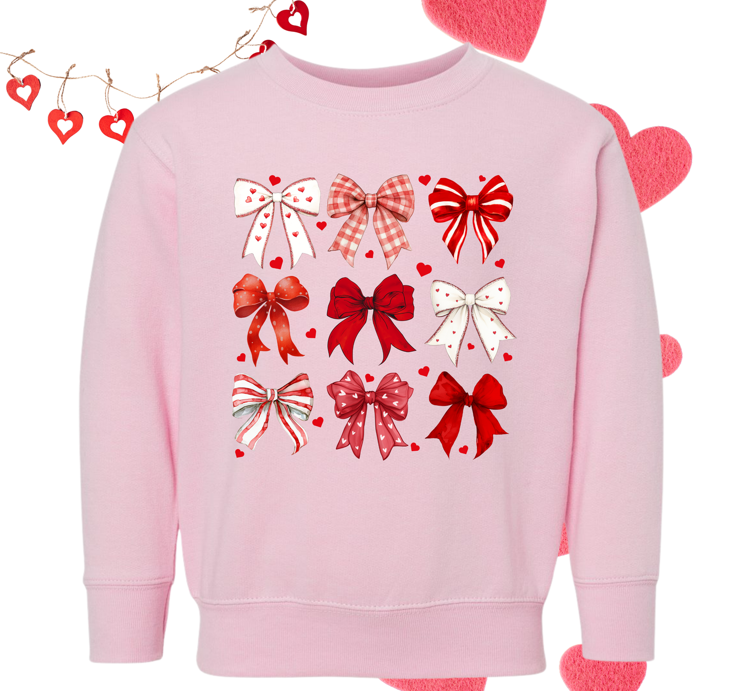 VALENTINES BOW COLLAGE CREW TEE