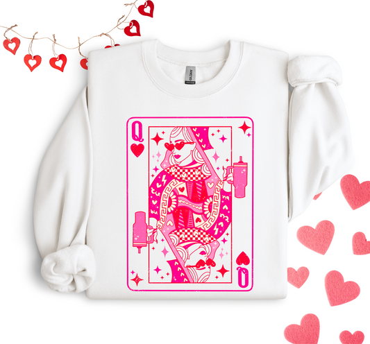 QUEEN OF HEARTS POP CULTURE CREW/TEE