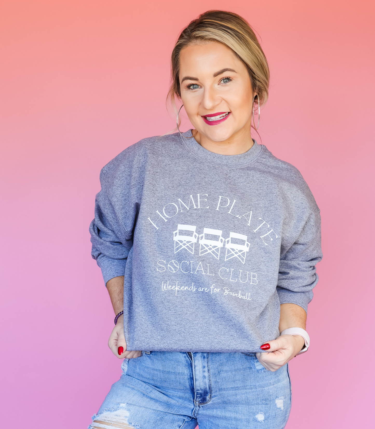 ADULT BASEBALL SIDELINE SOCIAL CLUB CREWNECK