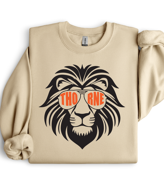 LION WITH THORNE GLASSES - SWEATSHIRT OPTIONS