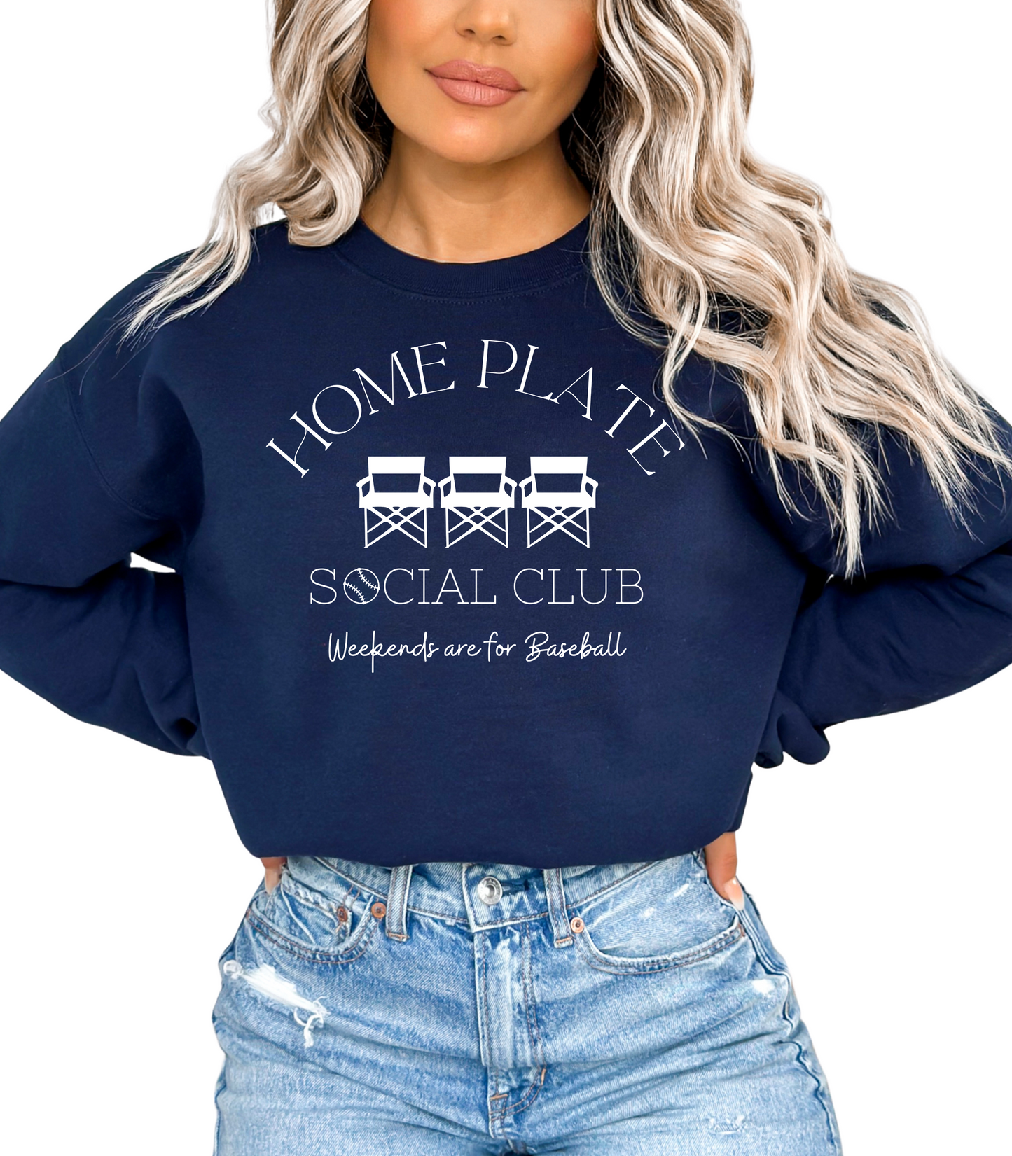 ADULT BASEBALL SIDELINE SOCIAL CLUB CREWNECK