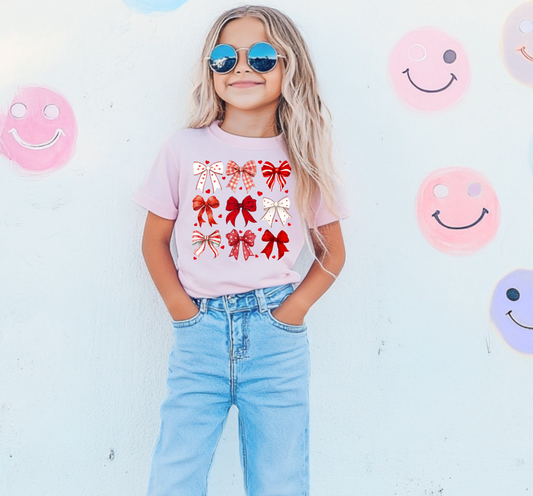 VALENTINES BOW COLLAGE CREW TEE