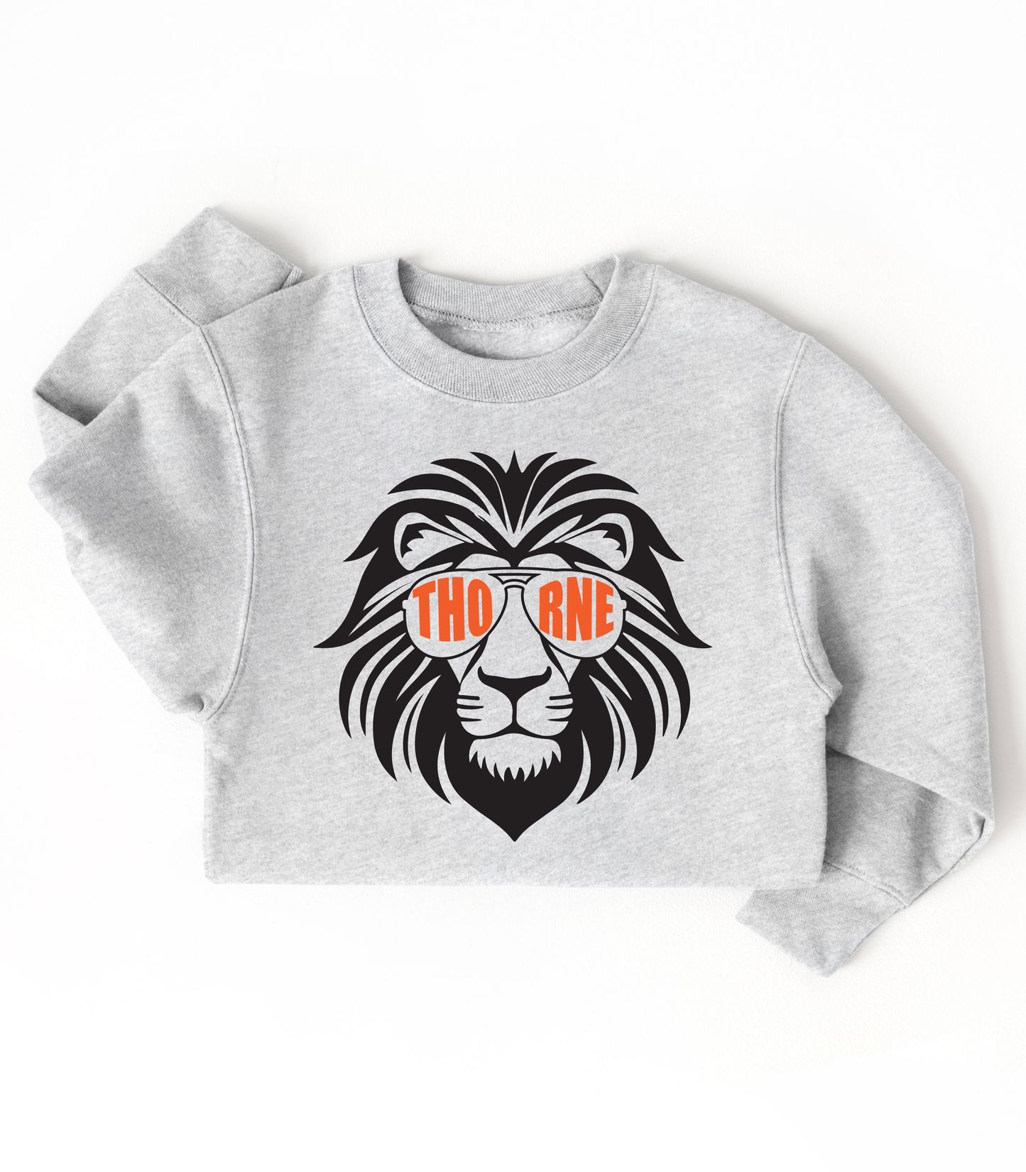 YOUTH LION WITH THORNE GLASSES - TODDLER & YOUTH SWEATSHIRT OPTIONS