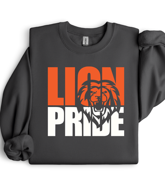 ORANGE LION CUTOUT LION PRIDE - SWEATSHIRT OPTIONS