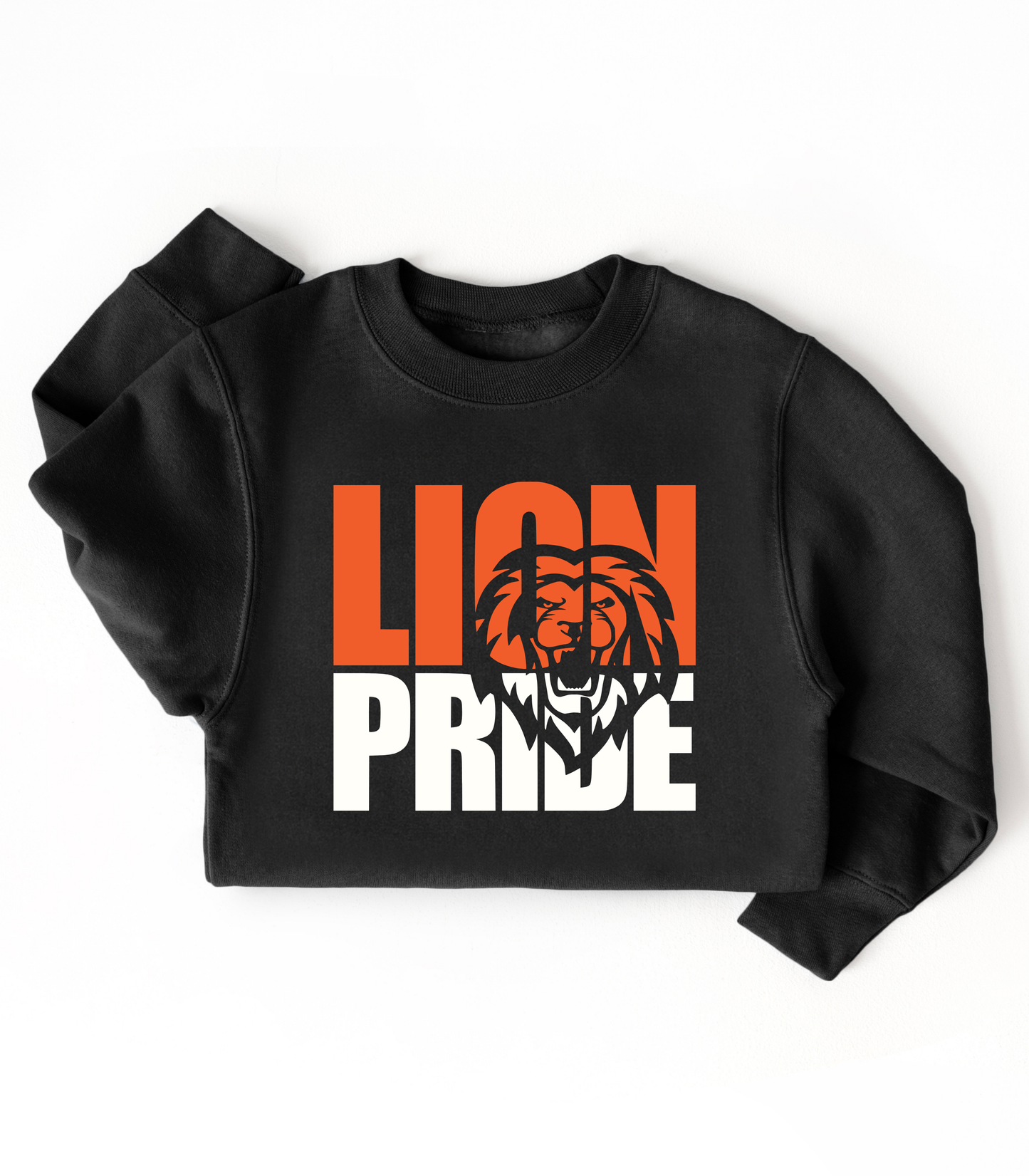 YOUTH ORANGE LION CUTOUT LION PRIDE - TODDLER & YOUTH SWEATSHIRT OPTIONS