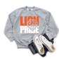 YOUTH ORANGE LION CUTOUT LION PRIDE - TODDLER & YOUTH SWEATSHIRT OPTIONS