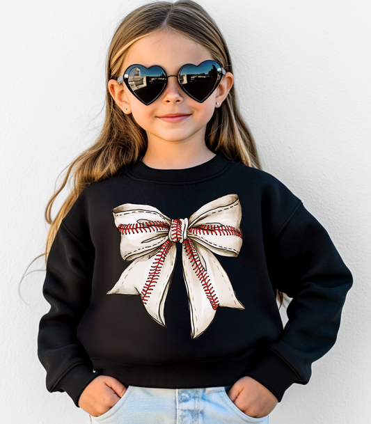 BASEBALL SEAMS BOW - MULTIPLE STYLES - TODDLER/YOUTH