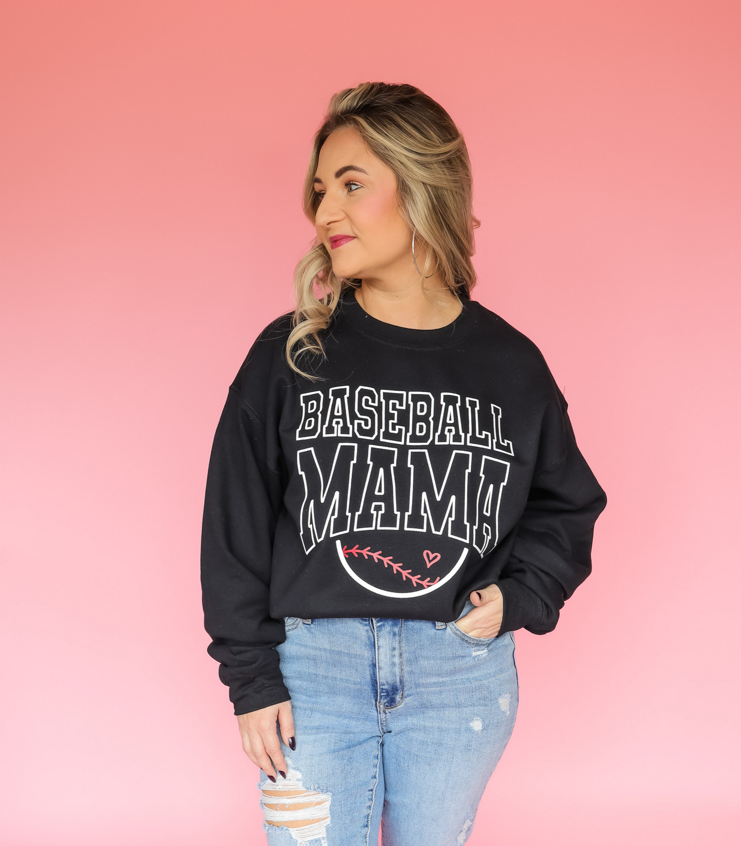 PUFF PRINT BASEBALL MAMA