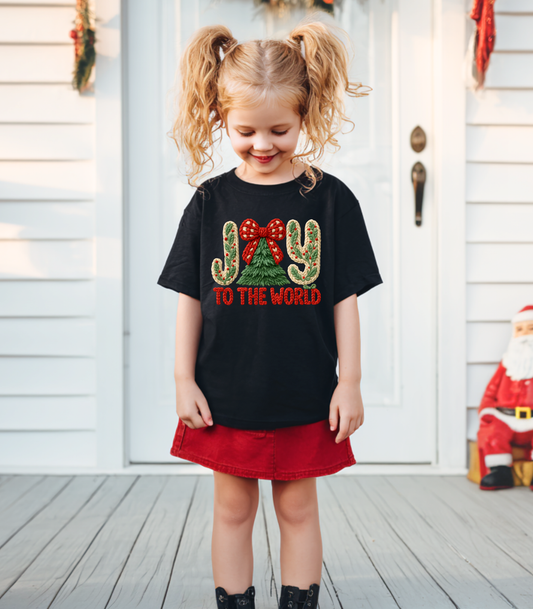 YOUTH FAUX YARN JOY TO THE WORLD - TODDLER & YOUTH TEES
