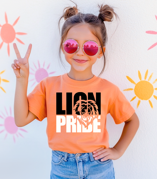 YOUTH BLACK LION CUTOUT LION PRIDE  - TODDLER & YOUTH TEES