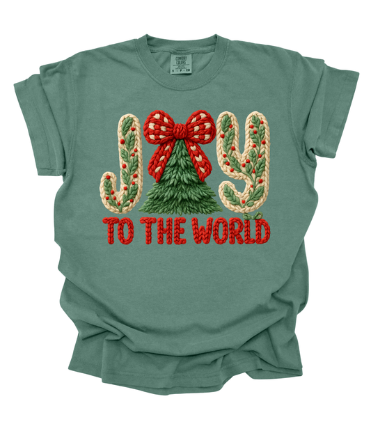 FAUX YARN JOY TO THE WORLD - TEES + LONG SLEEVE TEES